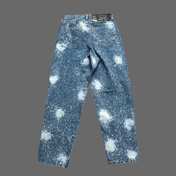 Levi's Super Baggy Jeans Drawstring Acid Wash Size 28x32 NWT Irregular - Picture 9 of 9